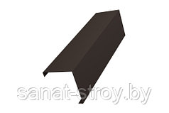 Декоративная накладка угловая для горизонтального монтажа штакетника 0,5 Atlas RR 32 темно-коричневый