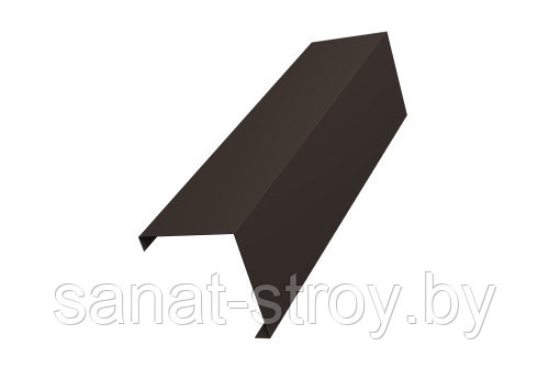 Декоративная накладка угловая для горизонтального монтажа штакетника 0,5 Atlas RR 32 темно-коричневый - фото 1 - id-p131438164