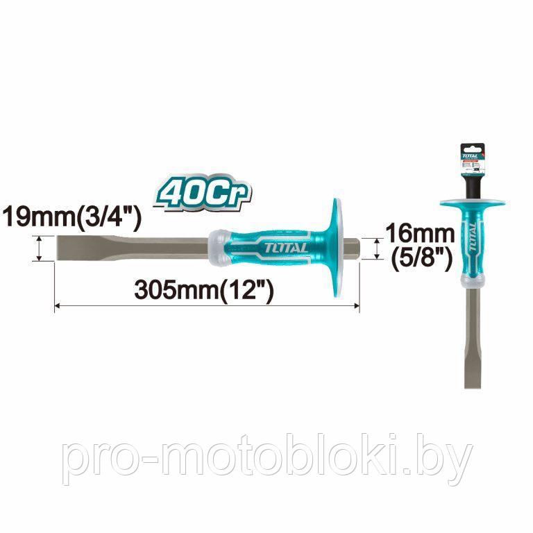 Зубило 19х305 мм с протектором TOTAL THT4411216