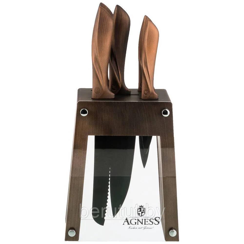 Набор ножей Agness на подставке, 6 предметов - фото 2 - id-p188476213