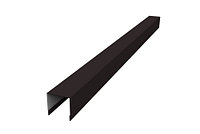 Планка вертикальная лицевая для горизонтального монтажа штакетника 0,45 Drap RAL 9005 черный