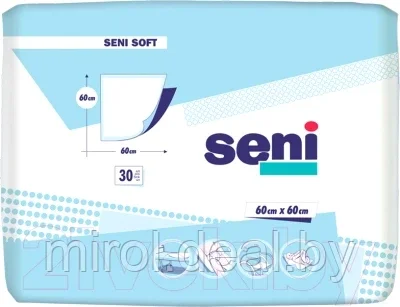Набор пеленок одноразовых впитывающих Seni Soft 60x60 - фото 1 - id-p188478369