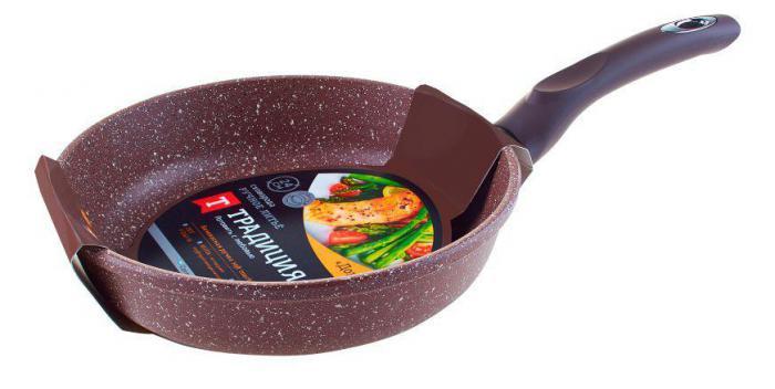 Антипригарная сковорода с гранитным покрытием 24 см литая алюминиевая сковородка для газовой плиты коричневая - фото 2 - id-p188219059