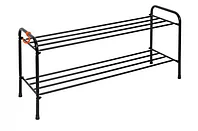 Металлическая обувница открытая в прихожую ЗМИ Альфа 32 черная ПДОА32 Ч