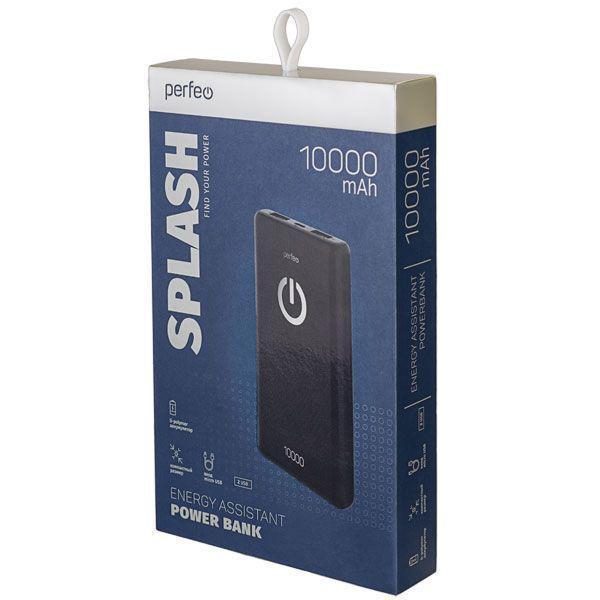 Внешний аккумулятор power bank PERFEO PF B4296 10000 Mah черный пауэрбанк портативная зарядка для телефона - фото 2 - id-p188228122