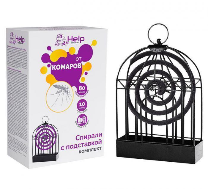 HELP 80530 Набор, подставка для спирали от комаров, со спиралями