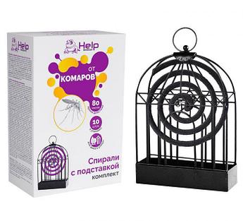 HELP 80530 Набор, подставка для спирали от комаров, со спиралями