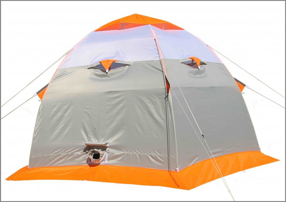 Палатка для зимней рыбалки Лотос 4 (оранжевый) - фото 1 - id-p188487680