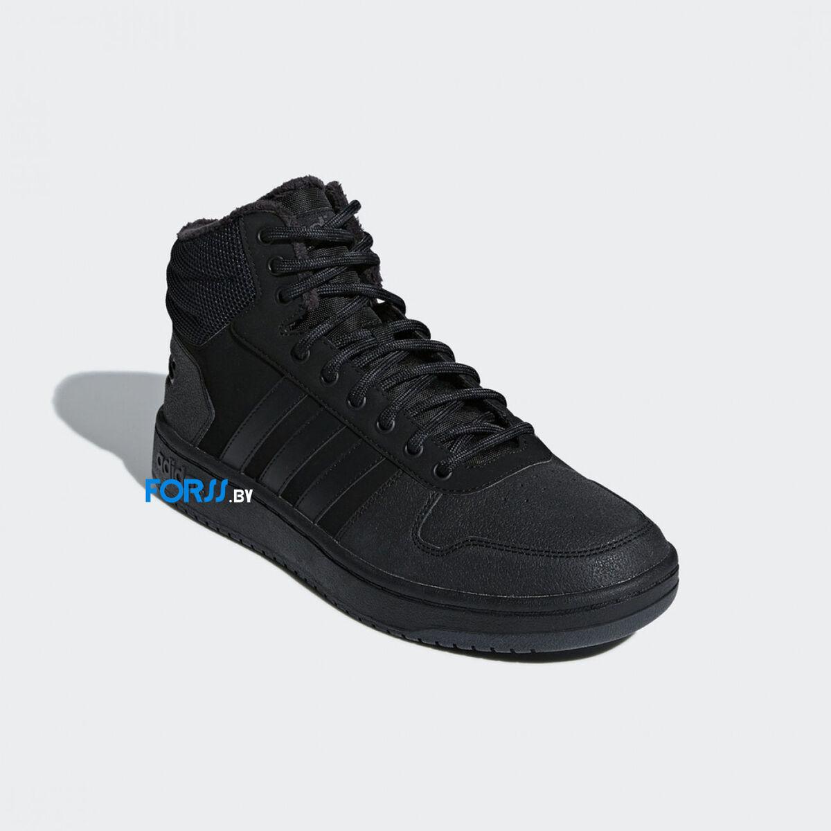 Кроссовки Adidas HOOPS 2.0 MID (Black) - фото 1 - id-p188490346