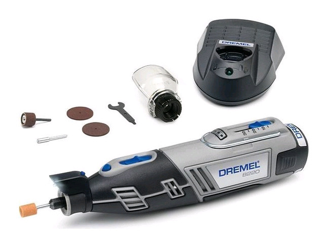 Аккум. гравер DREMEL 8220-5/65 в мет. кейсе + набор насадок (12.0 В, 2 акк., 2.0 А/ч, Li-Ion, 5000 - 33000