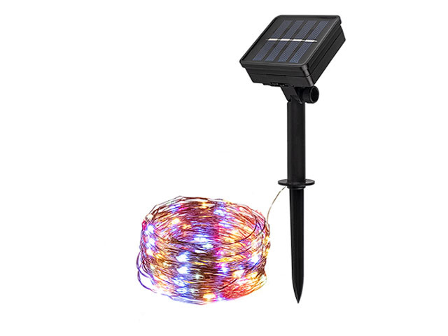 Светильник садовый на солнечной батарее SLR-G03-100M ФАZА (нить, мультицв., 100 LED) - фото 1 - id-p188491545