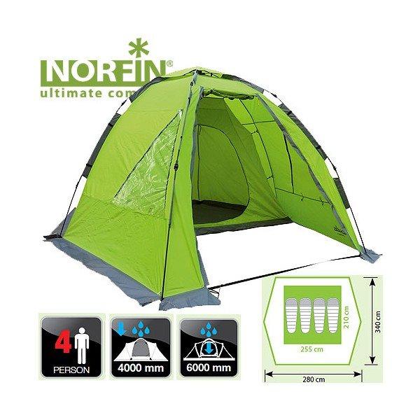Кемпинговая 4-х местная палатка NORFIN ZANDER 4 NF-10403 - фото 1 - id-p188492421