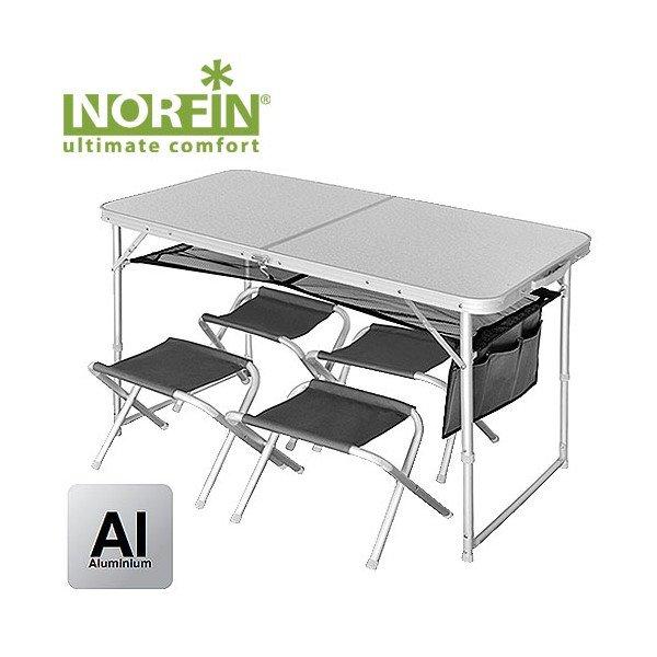 Стол складной + 4 стула NORFIN RUNN NF-20310 - фото 1 - id-p188492435
