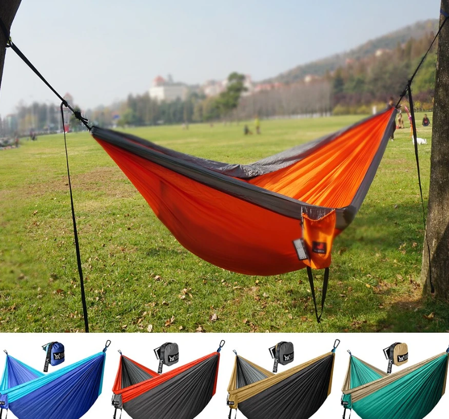 Гамак подвесной двухместный "Hammock Swing" Ультралёгкий и сверхпрочный! (Крепления в комплекте) 270х140 см - фото 10 - id-p188490362