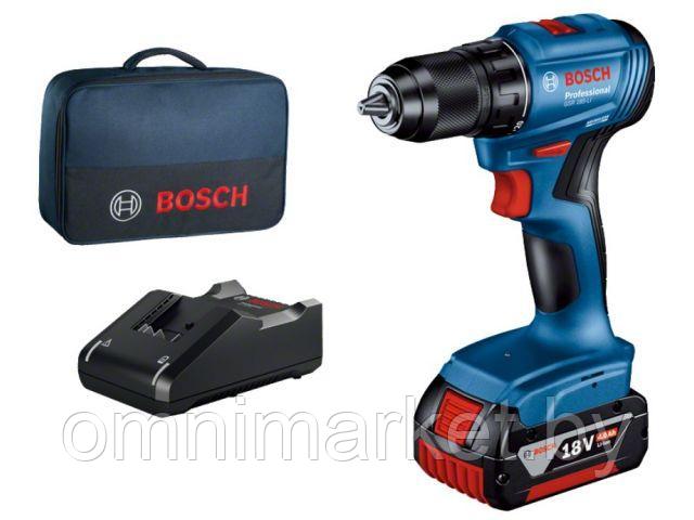 Аккум. дрель-шуруповерт BOSCH GSR 185-LI в чем. (18.0 В, 1 акк., 4.0 А/ч Li-Ion, 2 скор., 50 Нм, шурупы до 10 - фото 1 - id-p188491655