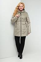 Женская осенняя бежевая куртка Shetti 2051 беж 48р.