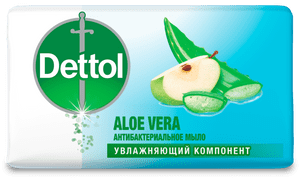 Антибактериальное кусковое мыло для рук Dettol с алоэ вера, 100 г - фото 1 - id-p188495117