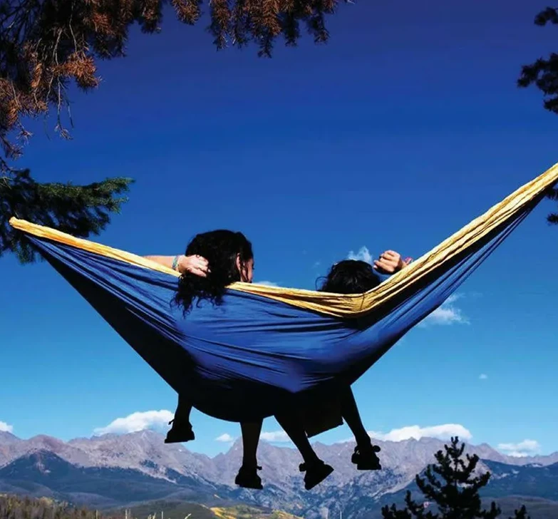 Гамак подвесной двухместный "Hammock Swing" Ультралёгкий и сверхпрочный! (Крепления в комплекте) 270х140 см - фото 7 - id-p188495342