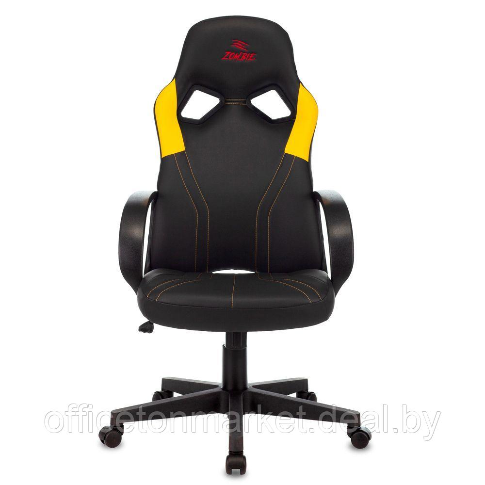 Кресло игровое "Zombie Runner", экокожа, пластик, черный, желтый - фото 4 - id-p179291173