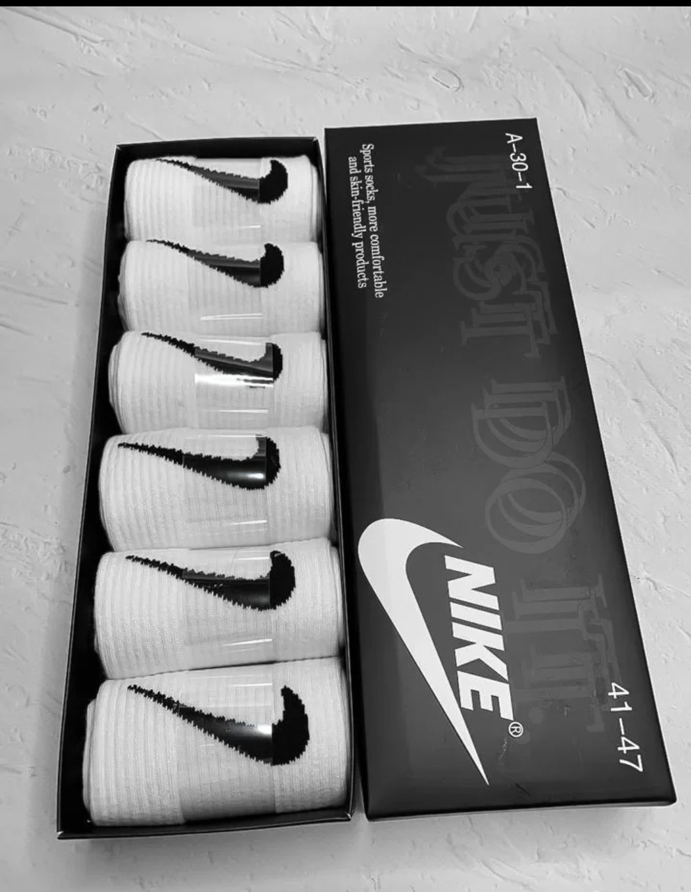 Подарочный набор Носков Nike белые высокие (6 пар) - фото 2 - id-p188498885
