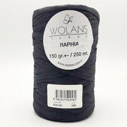 Рафия Воланс ( Wolance Raphia ) цвет 600-09 чёрный