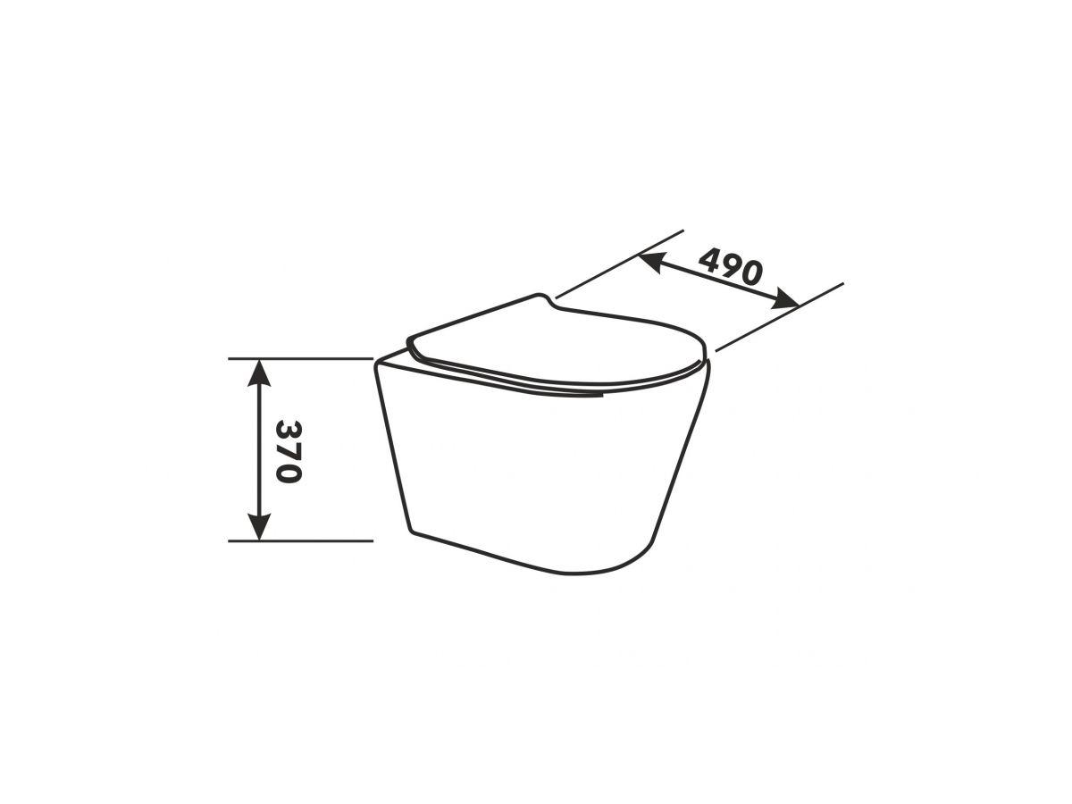 Унитаз подвесной керамический с сиденьем Soft close, безободковая чаша - фото 2 - id-p188500878