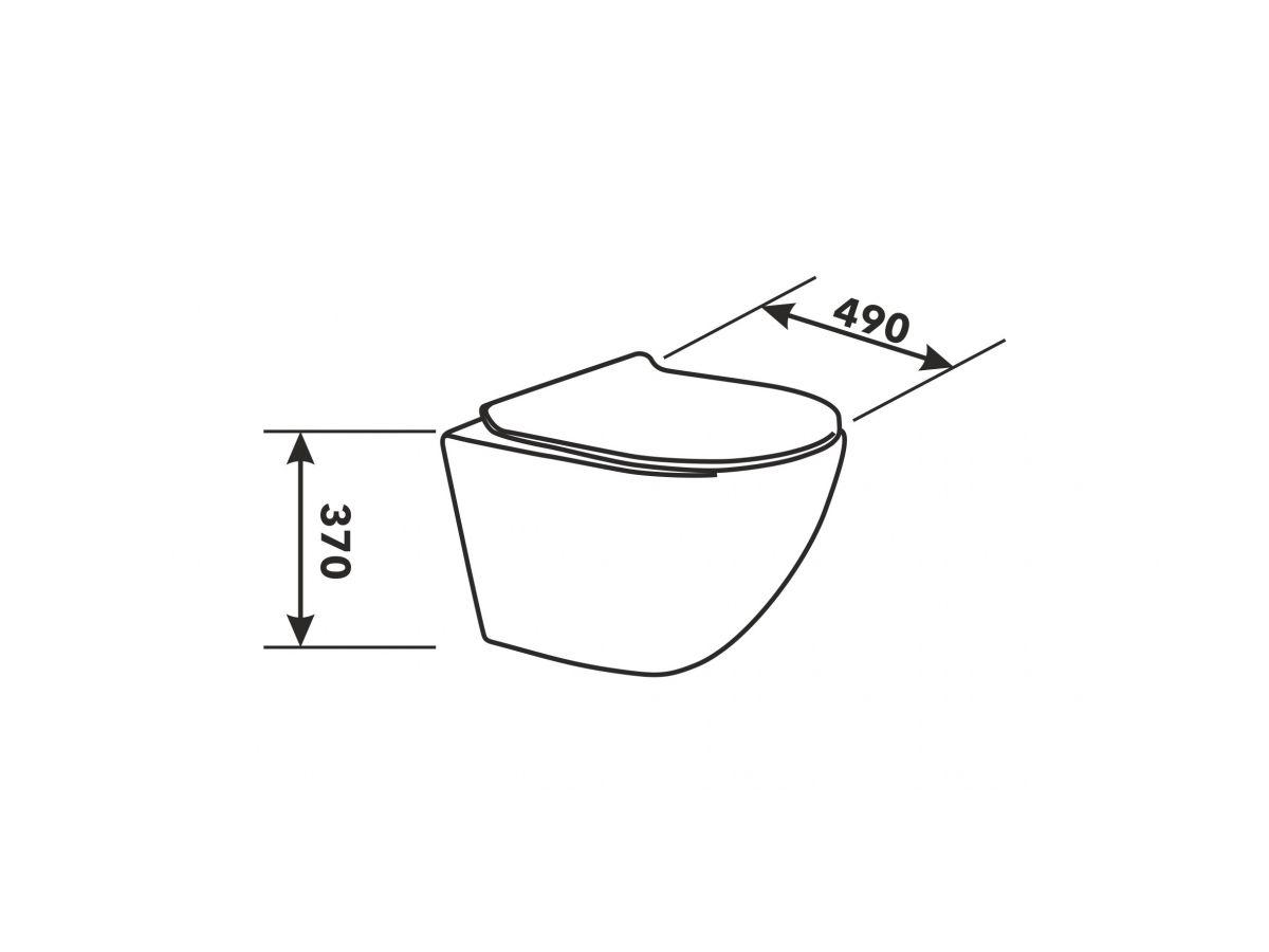 Унитаз подвесной керамический с сиденьем Soft close, безободковая чаша - фото 3 - id-p188502034