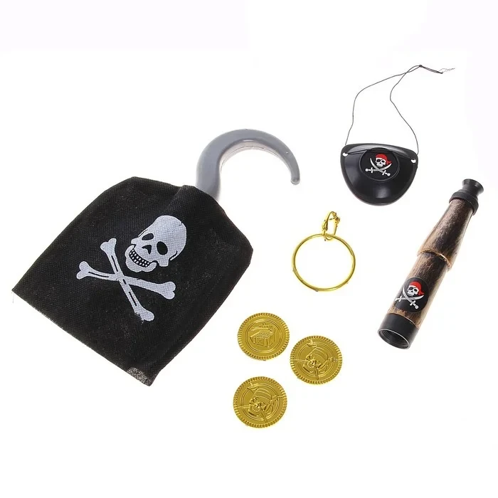 Игровой пиратский костюм «Крюк» 7 предметов