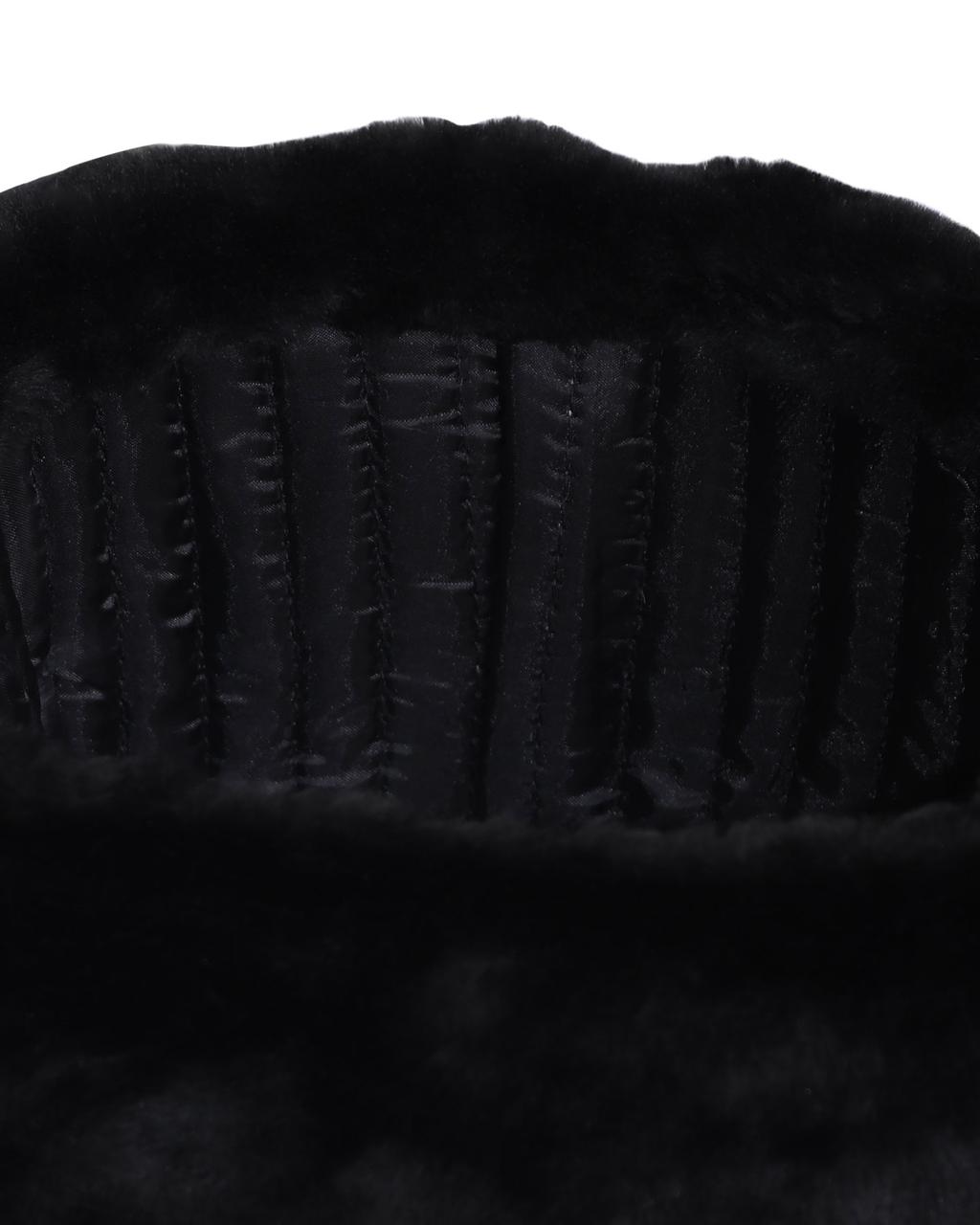 Шапка-ушанка (мутон искусственный) чёрная - фото 3 - id-p188502155