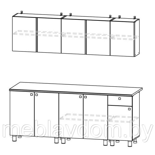 Линейная кухня КГ-1 (NN-мебель) (2 м.) - фото 8 - id-p188507831