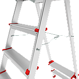 Профессиональная алюминиевая стремянка с площадкой 4 ступени 225 кг NV 5030 Новая высота 5130104, фото 7