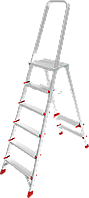 Профессиональная алюминиевая стремянка с площадкой 6 ступени 225 кг NV 5030 Новая высота 5130106