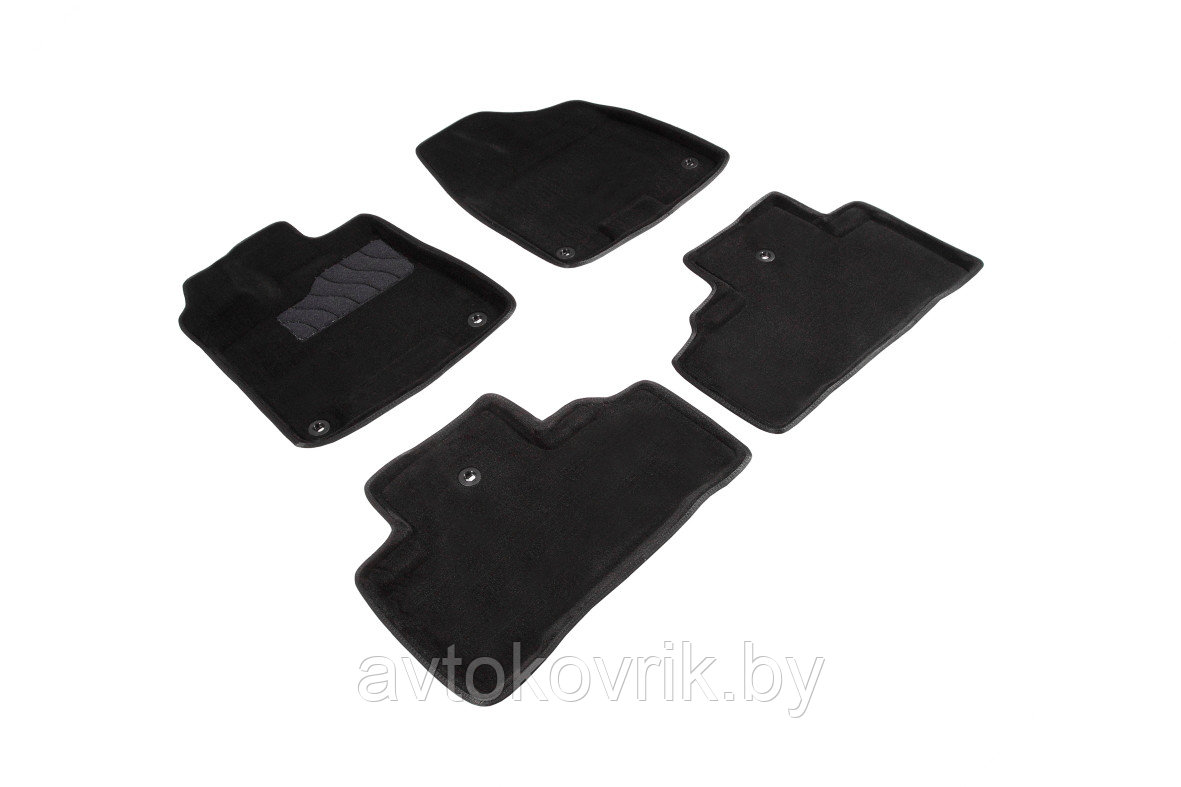 Коврики салона для Acura MDX (2014-н.в) 3D глубокие текстильные в черно или сером цвете - фото 1 - id-p116369602
