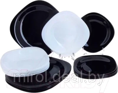 Набор тарелок Luminarc Carine Black/White N1479 - фото 5 - id-p188510480