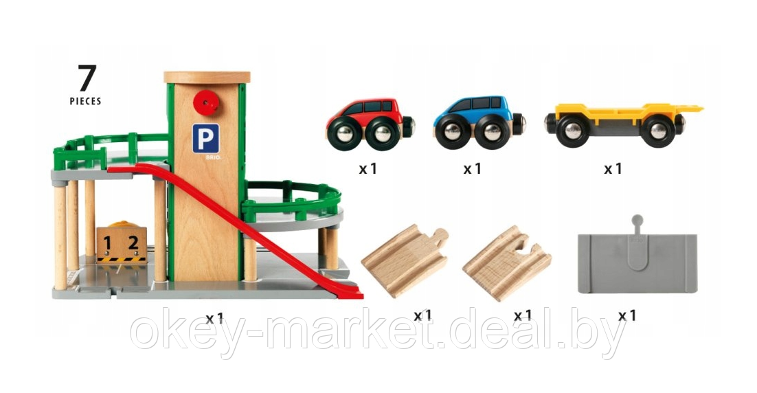 Игровой набор Brio "Парковка с лифтом" 33204 - фото 8 - id-p188525863