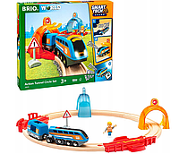 Деревянная железная дорога Brio Smart Tech Sound с электропоездом 33974