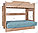 Кровать двухъярусная с диван-кроватью ЛДСП дуб сонома (чехол Cover 83), фото 8