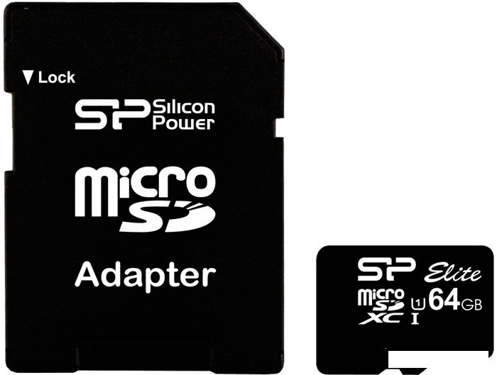 Карта памяти Silicon-Power microSDXC Elite UHS-1 (Class 10) 64 GB (SP064GBSTXBU1V10-SP) - фото 1 - id-p188526823