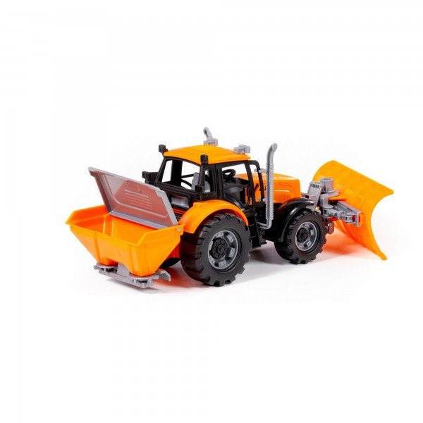Детская игрушка Трактор "Прогресс" снегоуборочный инерционный (оранжевый) (в коробке) арт. 91772 - фото 4 - id-p188536470