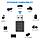 Беспроводной аудио адаптер Bluetooth 5.0 RX/TX, черный 556172, фото 4