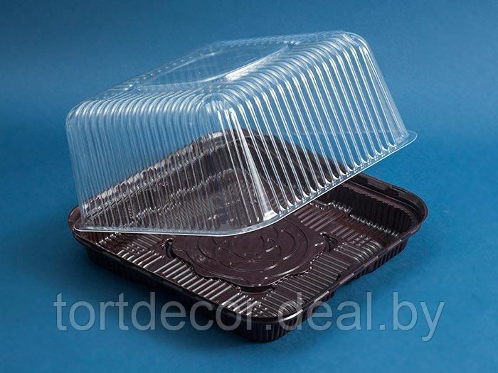 Коробка пластик квадратная для торта 30*30*11,5 см - фото 1 - id-p188537155