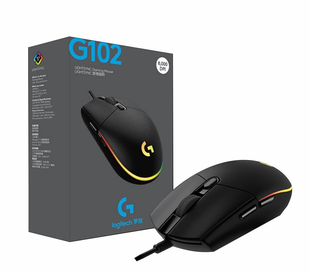 Мышь игровая Logitech G102 Lightsync 6 кнопок 8000 dpi Черная