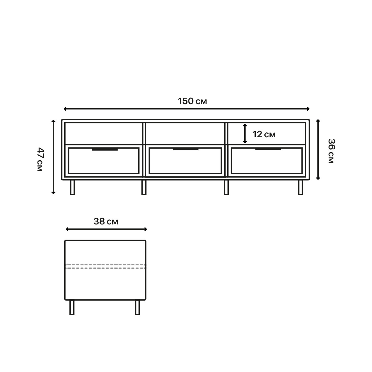 Тумба Crafto Агата 05 (графит дуб) 1500 380 470 - фото 10 - id-p158861761