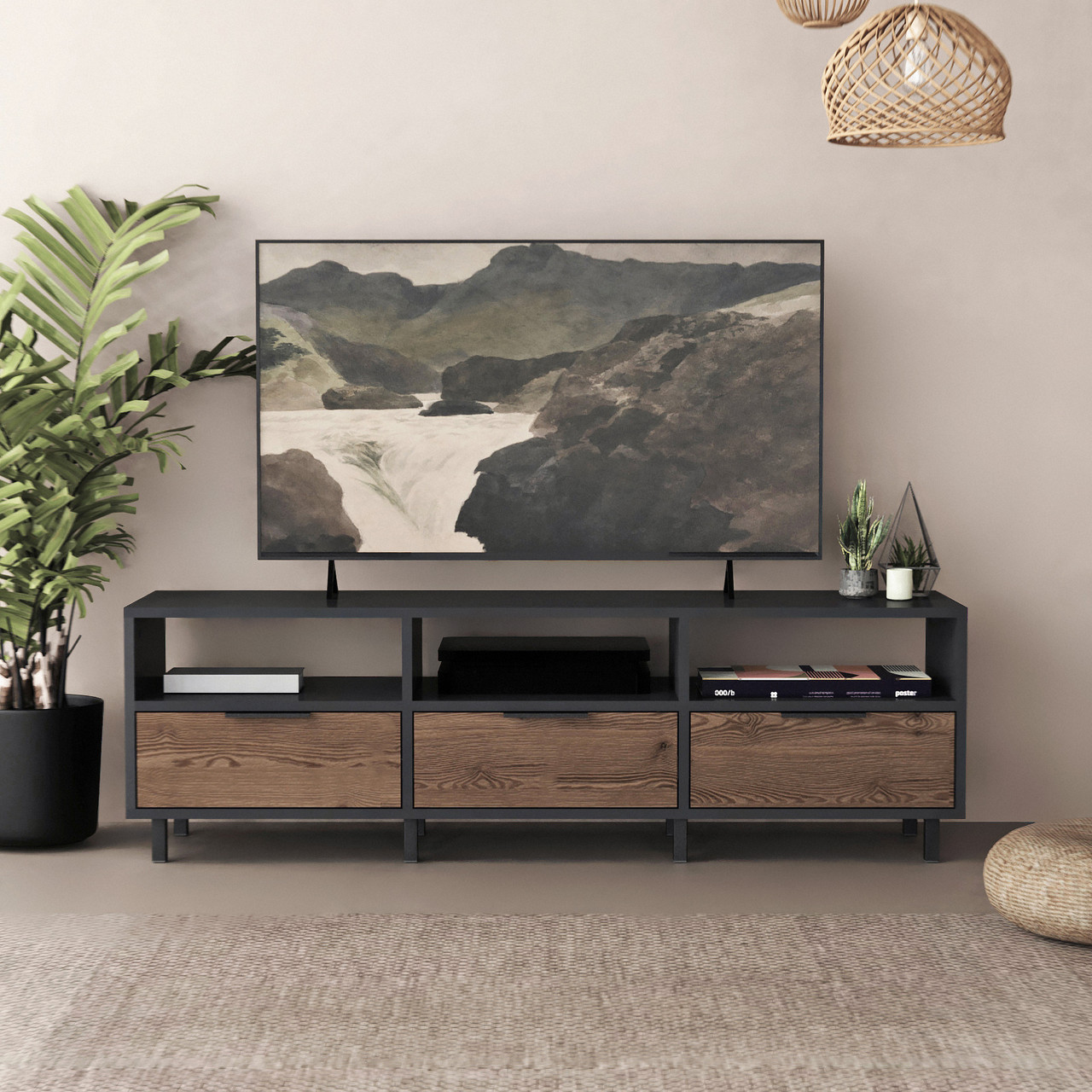 Тумба Crafto Агата 06 (графит вишня) 1500 380 470