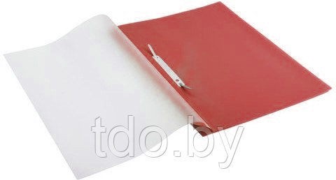 Папка-скоросшиватель А4 красная 0.10/0.11 мм - фото 2 - id-p188555381