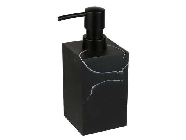 Диспенсер (дозатор) для мыла MARBLE, черный, PERFECTO LINEA (Композитный материал: полирезин под натуральный