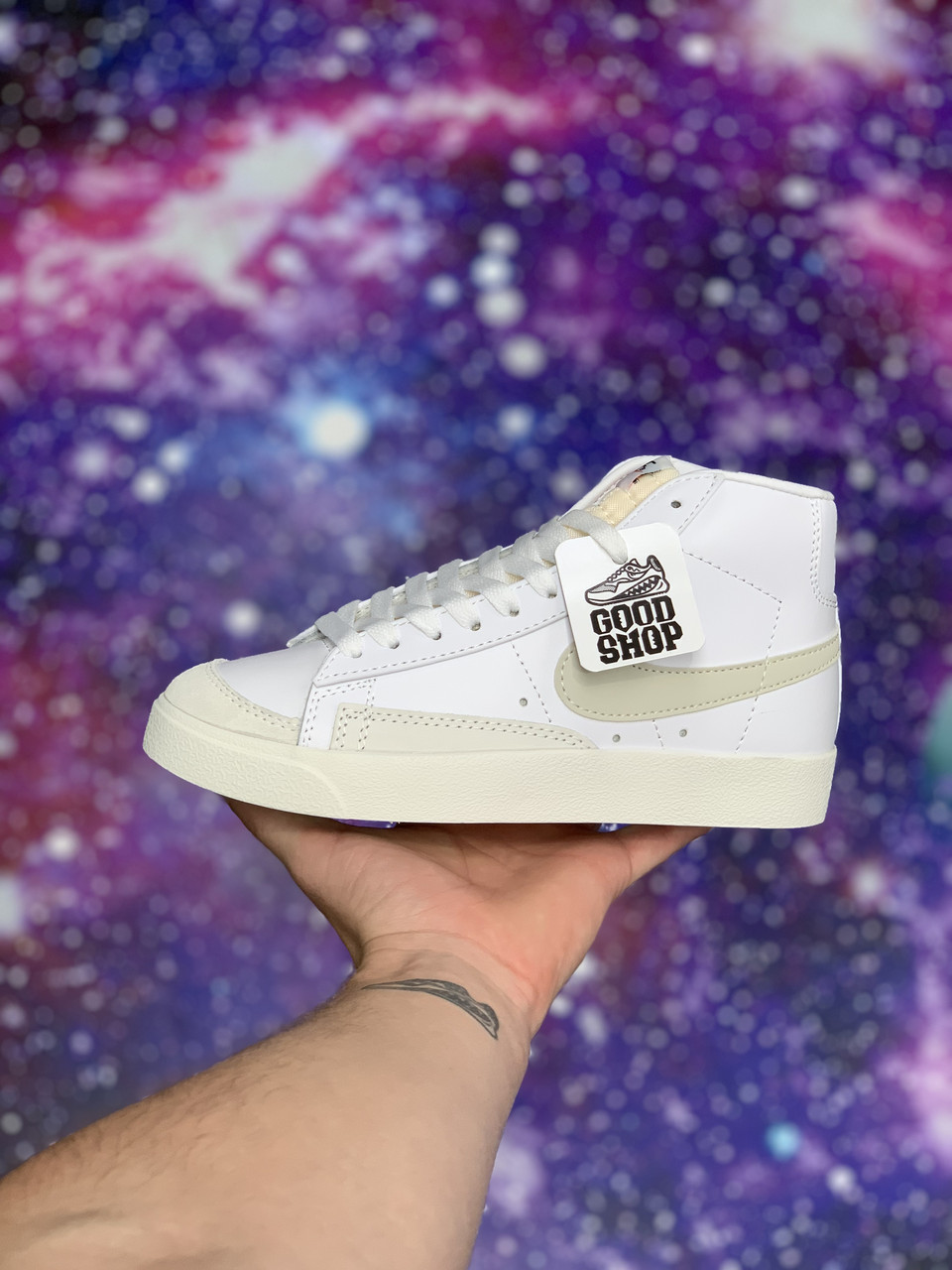 Кроссовки Nike Blazer Mid 77 White Grey - фото 1 - id-p188564422