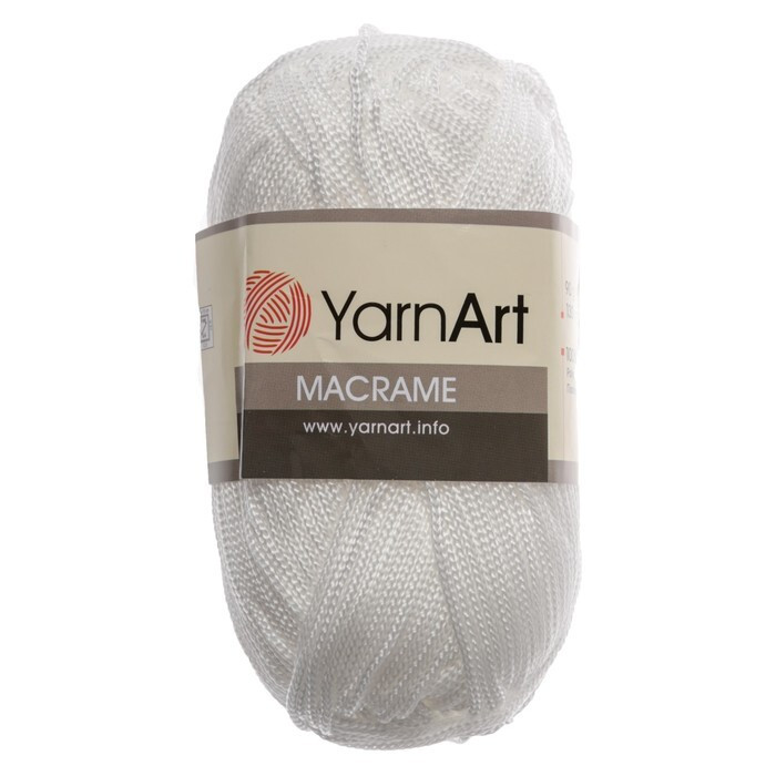 Пряжа Yarnart Macrame (Ярнарт Макраме ) цвет 154 белый