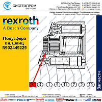 Полусфера шлицевая R902449229 запасная часть насоса A10CN045