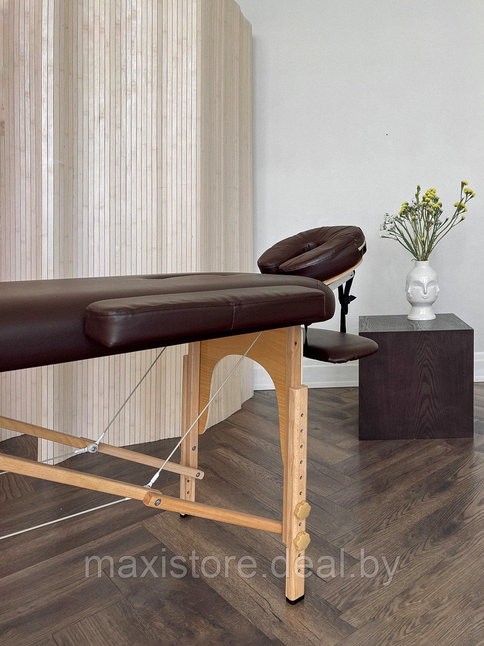 Массажный стол Atlas Sport складной 2-с деревянный 70 см (темно-коричневый) - фото 7 - id-p163172807